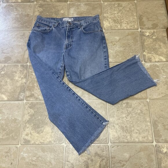 Abercrombie & Fitch Denim - Womens Vtg 1990's A&F Abercrombie & Fitch Cropped Flare Denim Jeans - 10 - USA